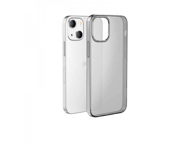 Silikónové puzdro Hoco Light Series TPU Case pre Apple iPhone 13, transparentná čierna