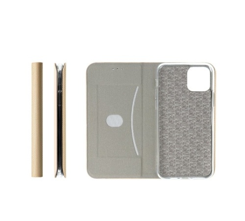 Flipové pouzdro SENSITIVE pro Xiaomi Redmi Note 11 Pro 4G / Note 11 Pro 5G, zlatá