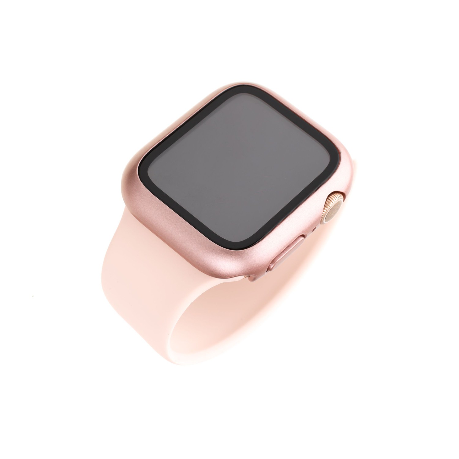 Ochranné pouzdro FIXED Pure+ s temperovaným sklem pro Apple Watch 41mm, růžová
