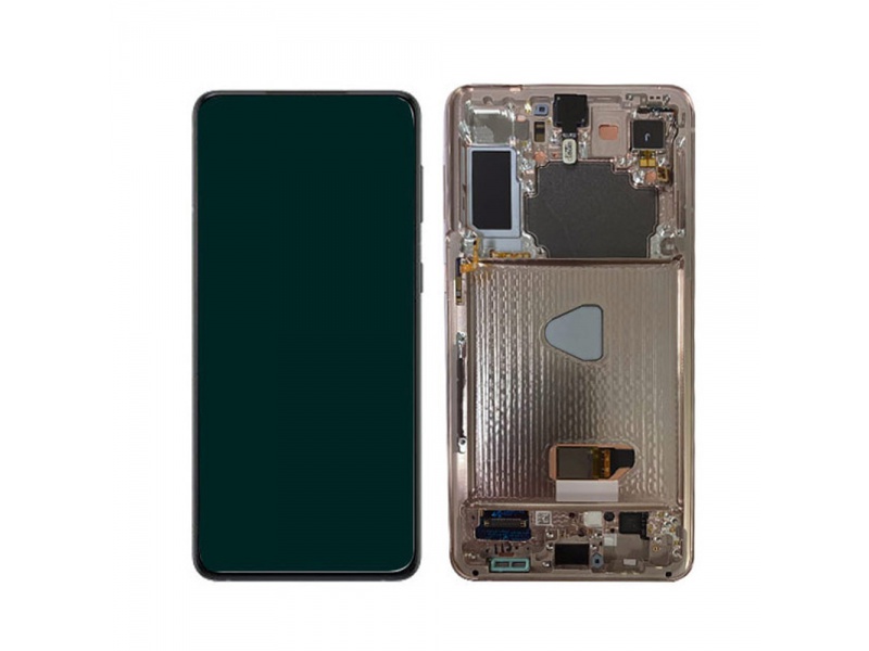 LCD + dotyk + rámček pre Samsung Galaxy S21 FE 2021, black (Service Pack)
