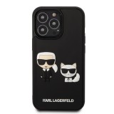 Zadní kryt Karl Lagerfeld and Choupette 3D pro Apple iPhone 13 Pro, černá