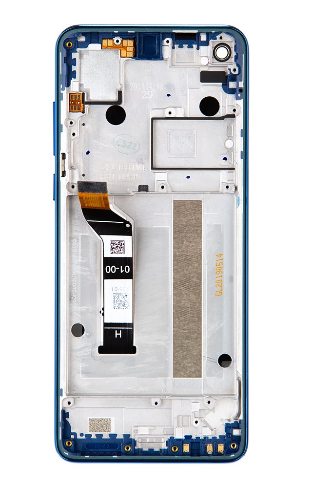 LCD + dotyk + predný kryt pre Motorola One Vision, blue (Service Pack)