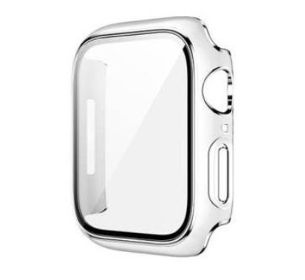 Ochranný polykarbonátový kryt COTEetCI s ochranou displeje pro Apple Watch 45 mm, čirá