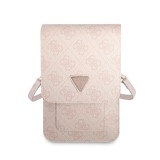 Taška Guess PU 4G Triangle Logo Phone Bag, růžová