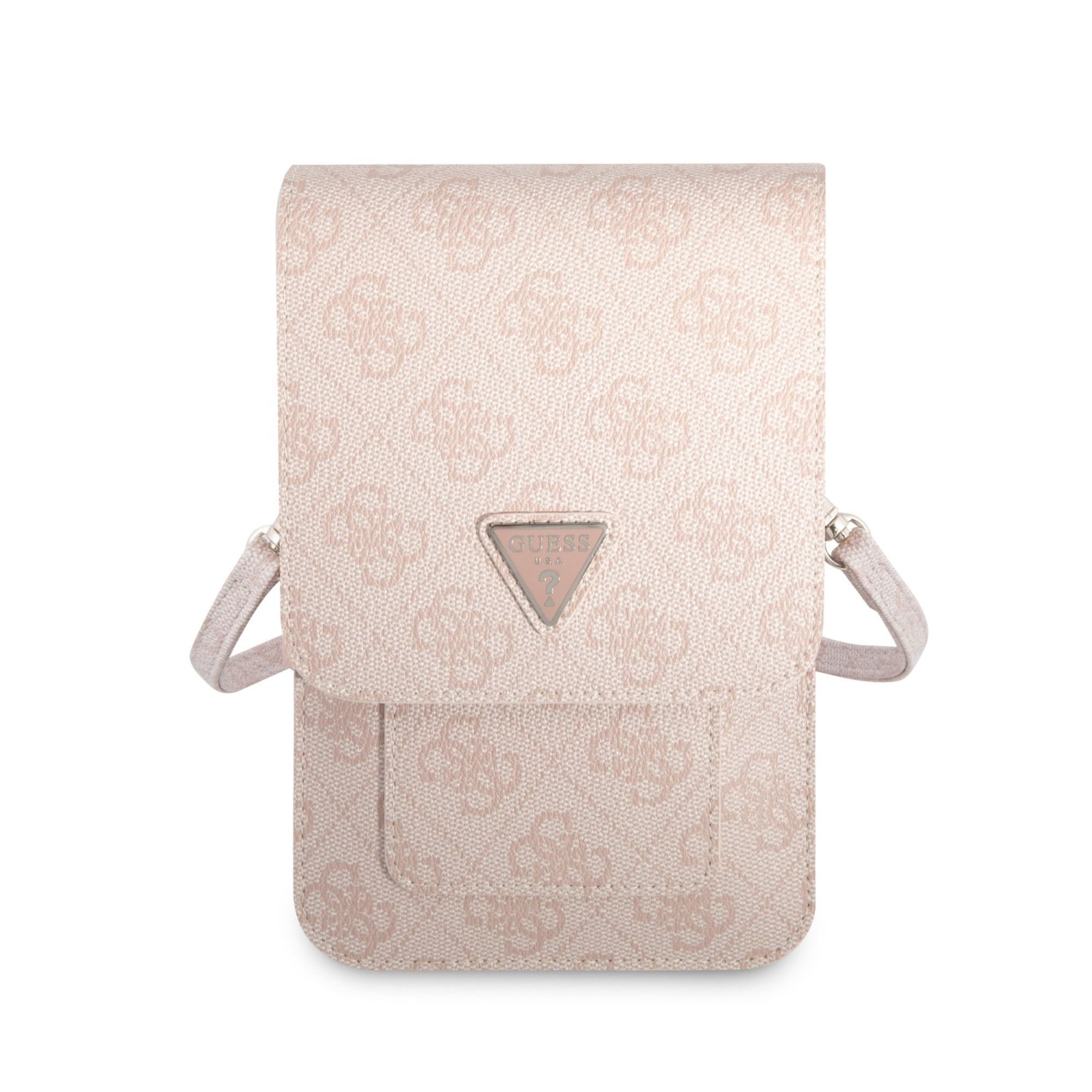 Taška Guess PU 4G Triangle Logo Phone Bag, růžová