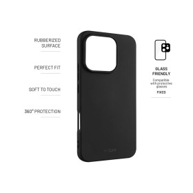 Zadný pogumovaný kryt FIXED Story pre Apple iPhone 14 Pro, čierna