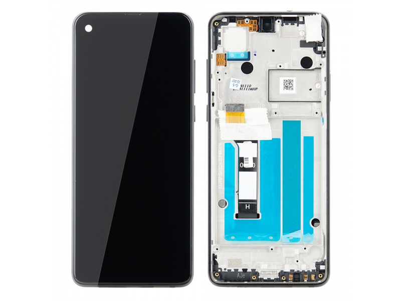 LCD + Touch + Frame for Motorola One Vision Black (Service Pack)