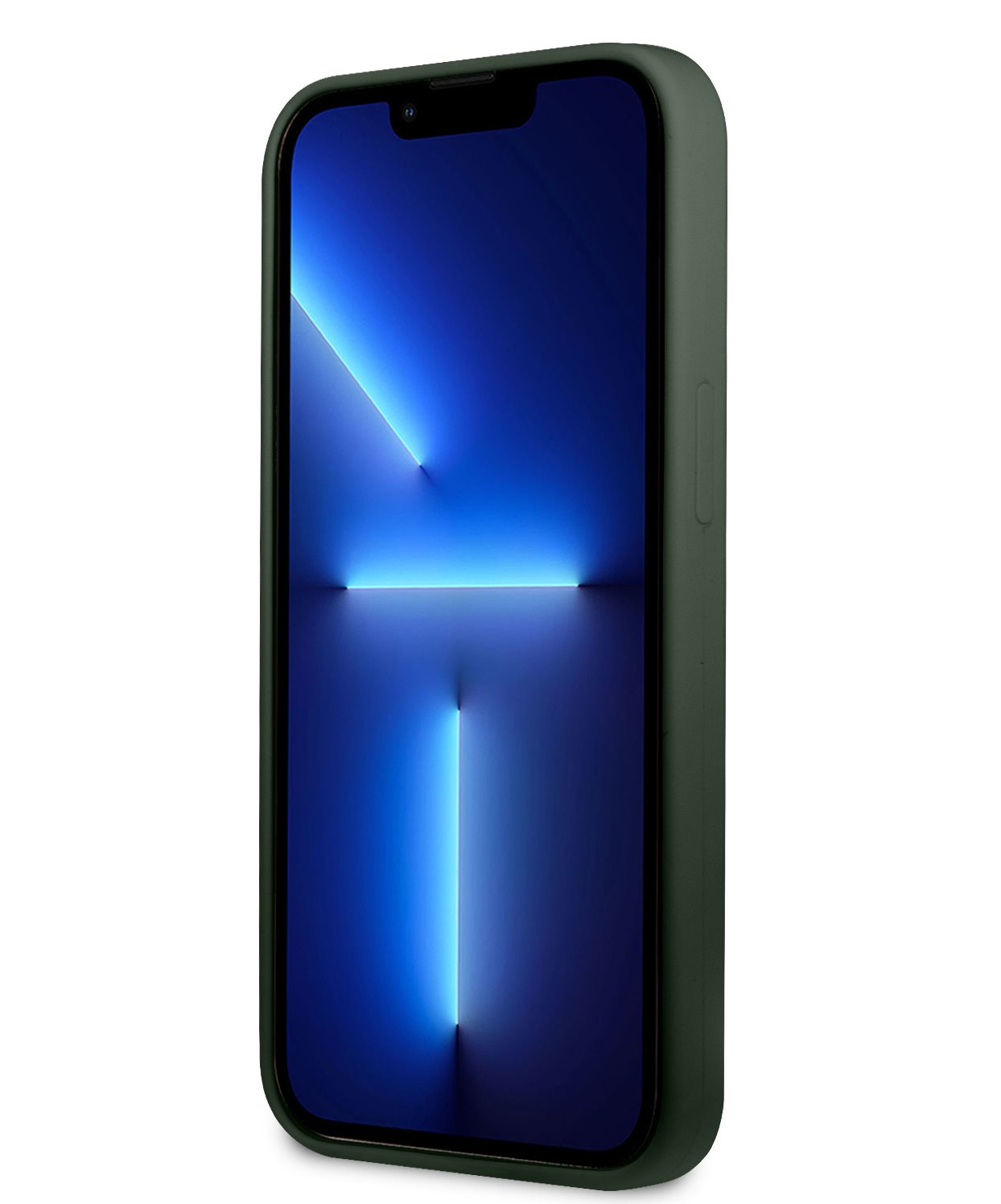 Zadní kryt Guess 4G Silicone Metal Logo pro Apple iPhone 13, kaki