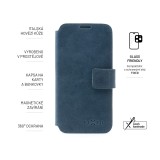 Kožené pouzdro typu kniha FIXED ProFit pro Samsung Galaxy A33 5G, modrá