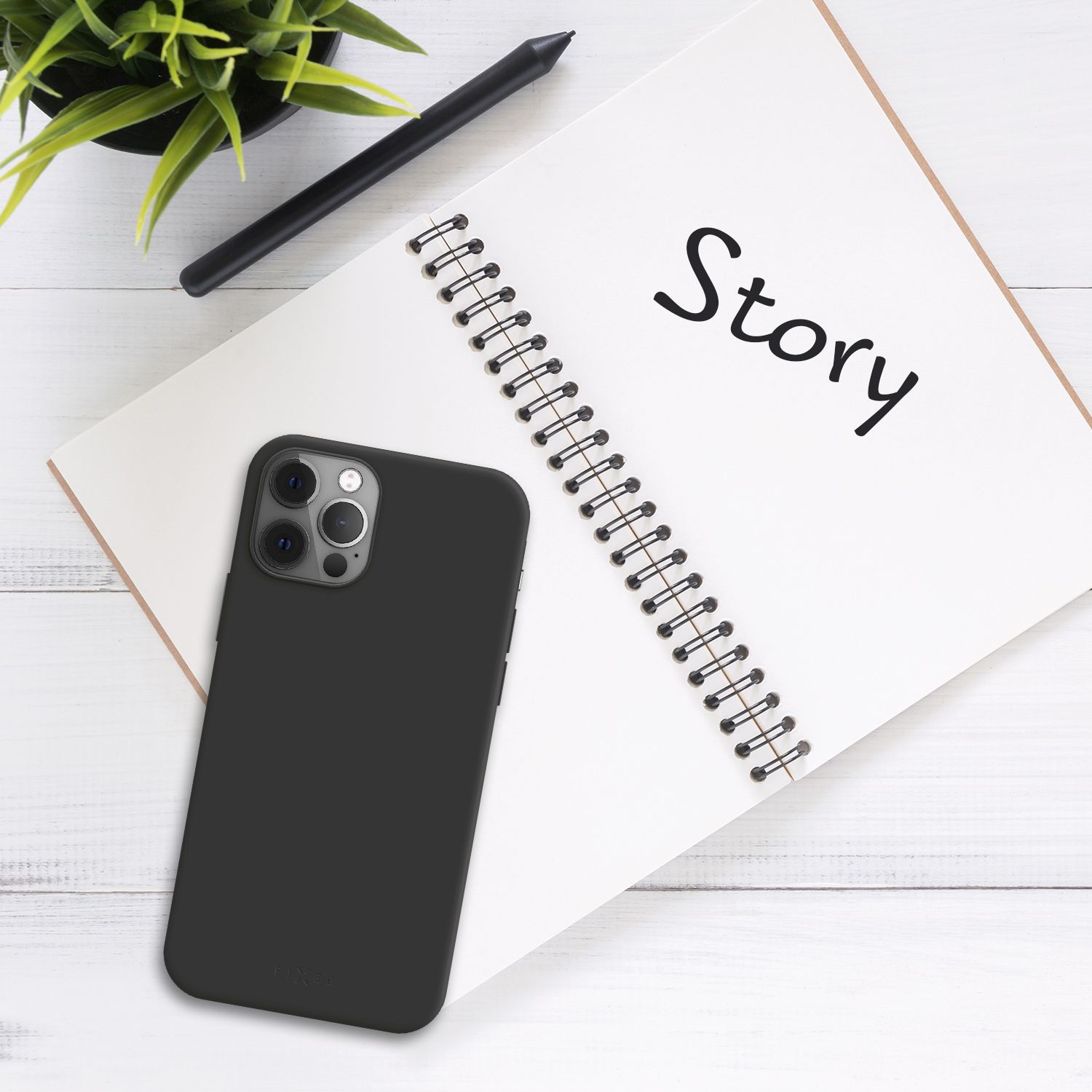 Zadní kryt FIXED Story pro Xiaomi Redmi Note 11T, černá