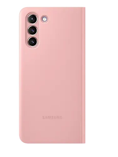Flipové pouzdro Clear View pro Samsung Galaxy S21, růžová