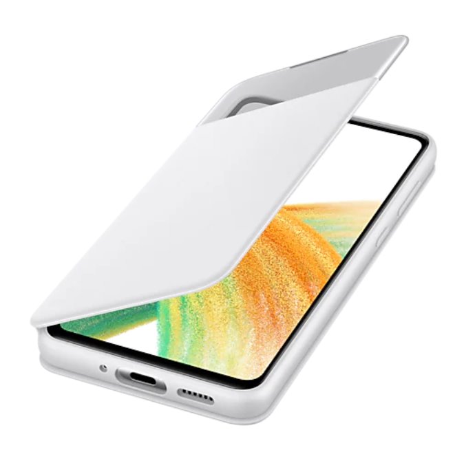 Flipové pouzdro S-View EF-EA336PWE pro Samsung Galaxy A33 5G, bílá