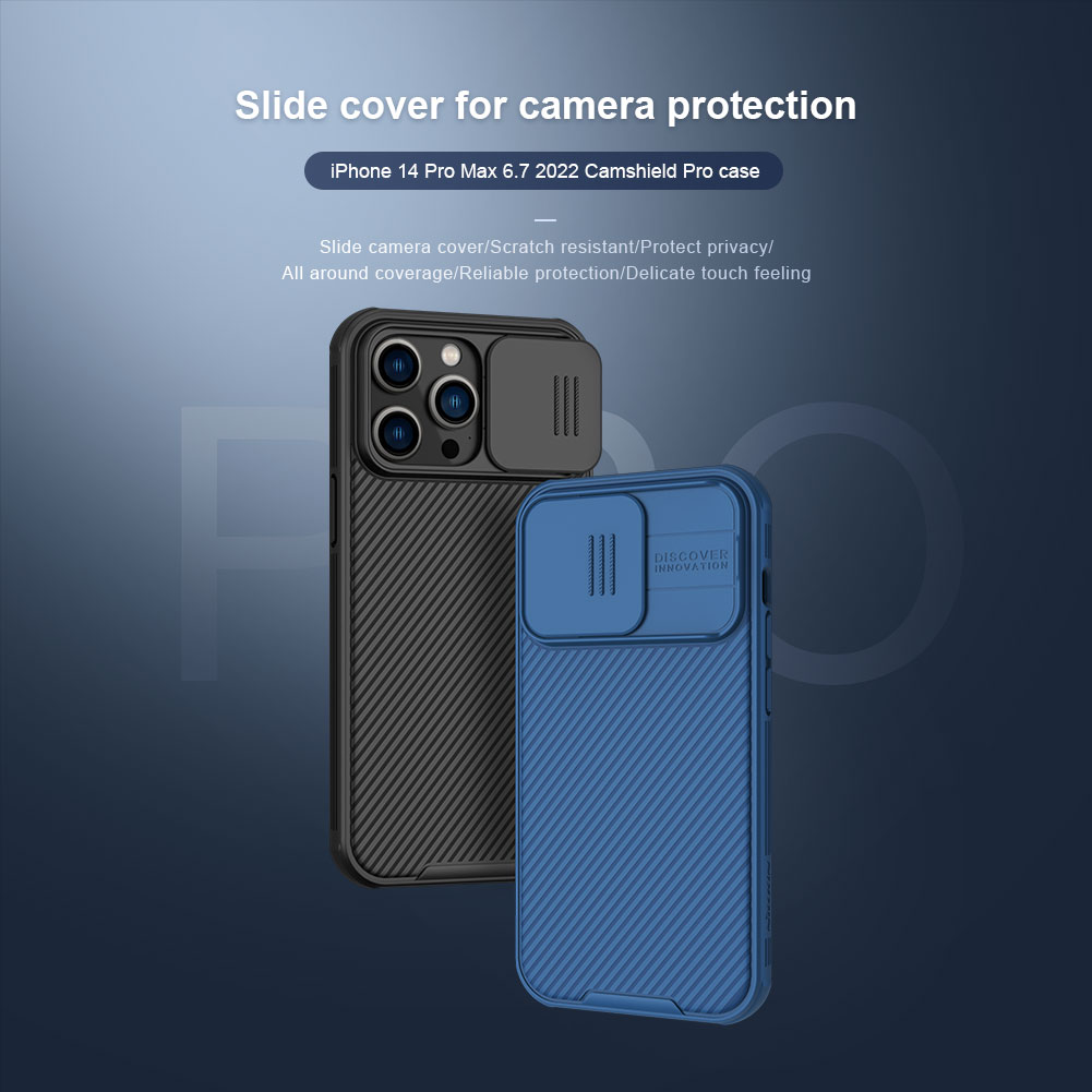 Zadný kryt Nillkin CamShield Pro pre Apple iPhone 14 PRO MAX, modrá