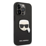 Zadní kryt Karl Lagerfeld PU Saffiano Karl Head pro Apple iPhone 14 Pro, černá