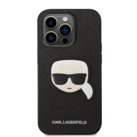 Zadný kryt Karl Lagerfeld PU Saffiano Karl Head pre Apple iPhone 14 Plus, čierna