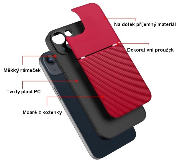Zadní kryt Forcell NOBLE pro Xiaomi Mi 11 Lite 4G/5G / Mi 11 Lite 5G NE, červená