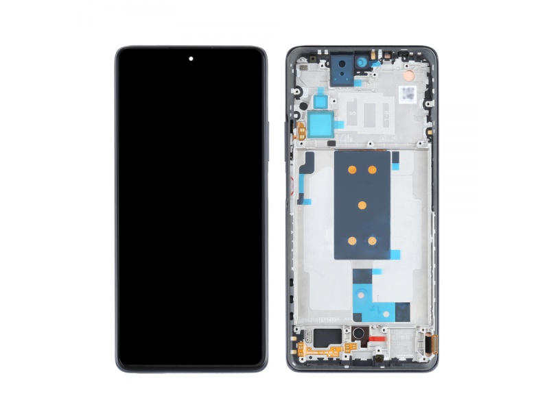 LCD + dotyk + rámček pre Xiaomi 11T, silver (Service Pack)