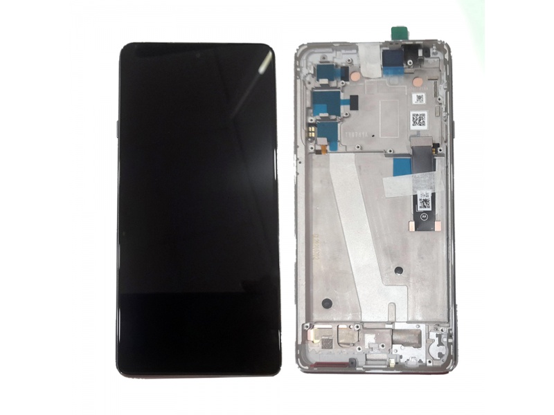 LCD + dotyk + rámček pre Motorola Edge 20, frosted white (Service Pack)