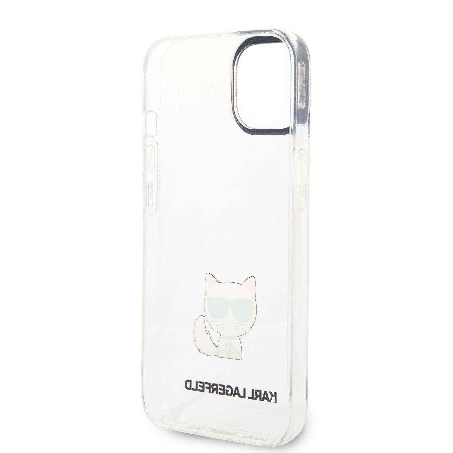 Zadní kryt Karl Lagerfeld Choupette Logo pro Apple iPhone 14, transparentní