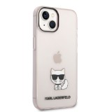 Zadní kryt Karl Lagerfeld Choupette Logo pro Apple iPhone 14 Plus, růžová