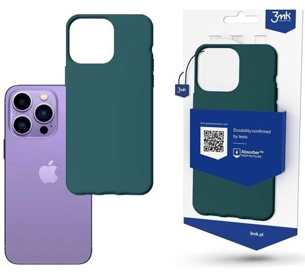 Ochranný kryt 3mk Matt Case pro Apple iPhone 14 Pro, tmavě zelená