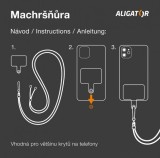 Univerzální šňůrka pro mobilní telefon Aligator Machršňůra, modrá