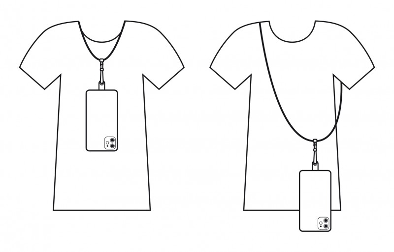 Univerzální šňůrka pro mobilní telefon Aligator Machršňůra, modrá