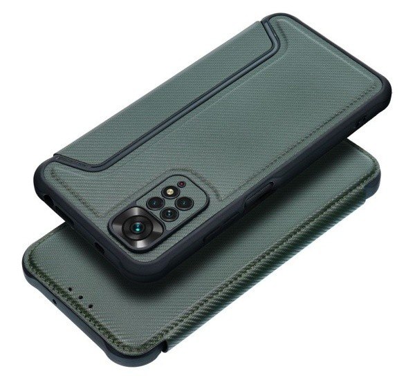 Flipové púzdro RAZOR Book pre Xiaomi Mi 11 Lite 4G/5G / Mi 11 Lite 5G NIE, tmavo zelená