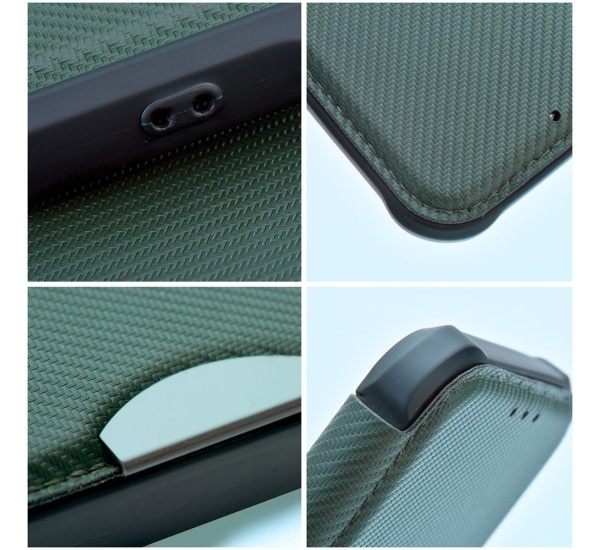 Flipové púzdro RAZOR Book pre Xiaomi Mi 11 Lite 4G/5G / Mi 11 Lite 5G NIE, tmavo zelená