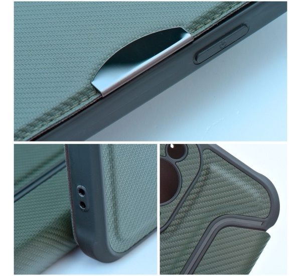 Flipové púzdro RAZOR Book pre Xiaomi Mi 11 Lite 4G/5G / Mi 11 Lite 5G NIE, tmavo zelená