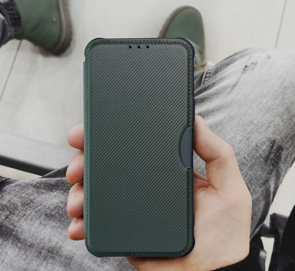 Flipové púzdro RAZOR Book pre Xiaomi Redmi Note 11 / Note 11S, tmavo zelená