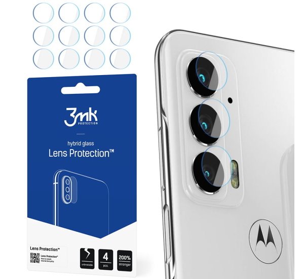 Hybridné sklo 3mk Lens ochrana kamery pre Motorola Edge 30 Ultra (4ks)