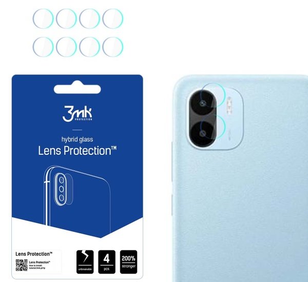 Hybridné sklo 3mk Lens ochrana kamery pre Xiaomi Redmi A1 (4ks)