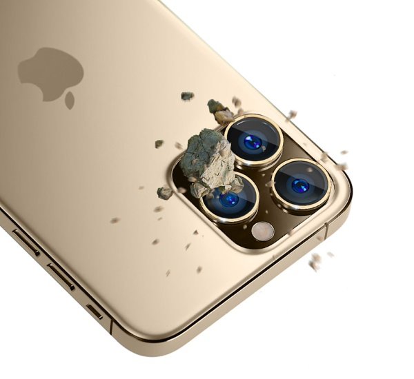 Tvrzené sklo 3mk Lens Pro ochrana kamery pro Apple iPhone 13 Pro / iPhone 13 Pro Max, gold