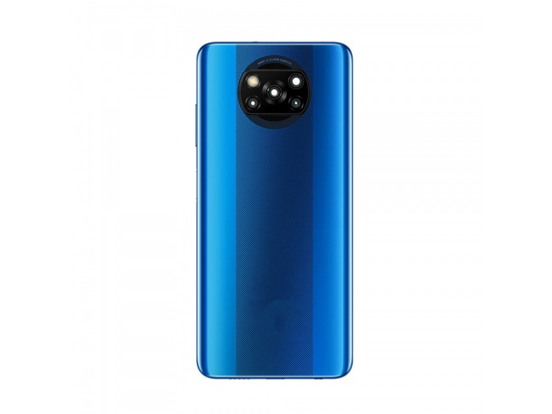 Zadný kryt batérie so šošovkami a rámčekom pre Xiaomi Poco X3, blue (OEM)