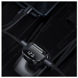 Baseus CCF40-01 Streamer Series Nabíječka do Auta a FM Transmitter Black