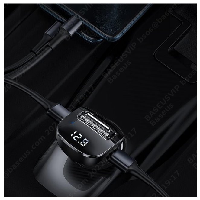 Baseus CCF40-01 Streamer Series Nabíječka do Auta a FM Transmitter Black