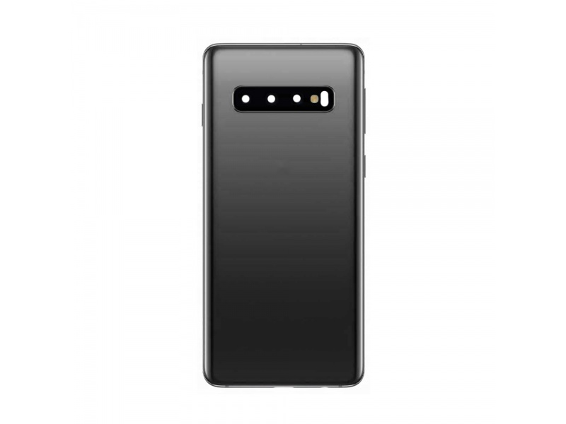 Zadný kryt batérie so šošovkami a rámčekom pre Samsung Galaxy S10+, black (OEM)