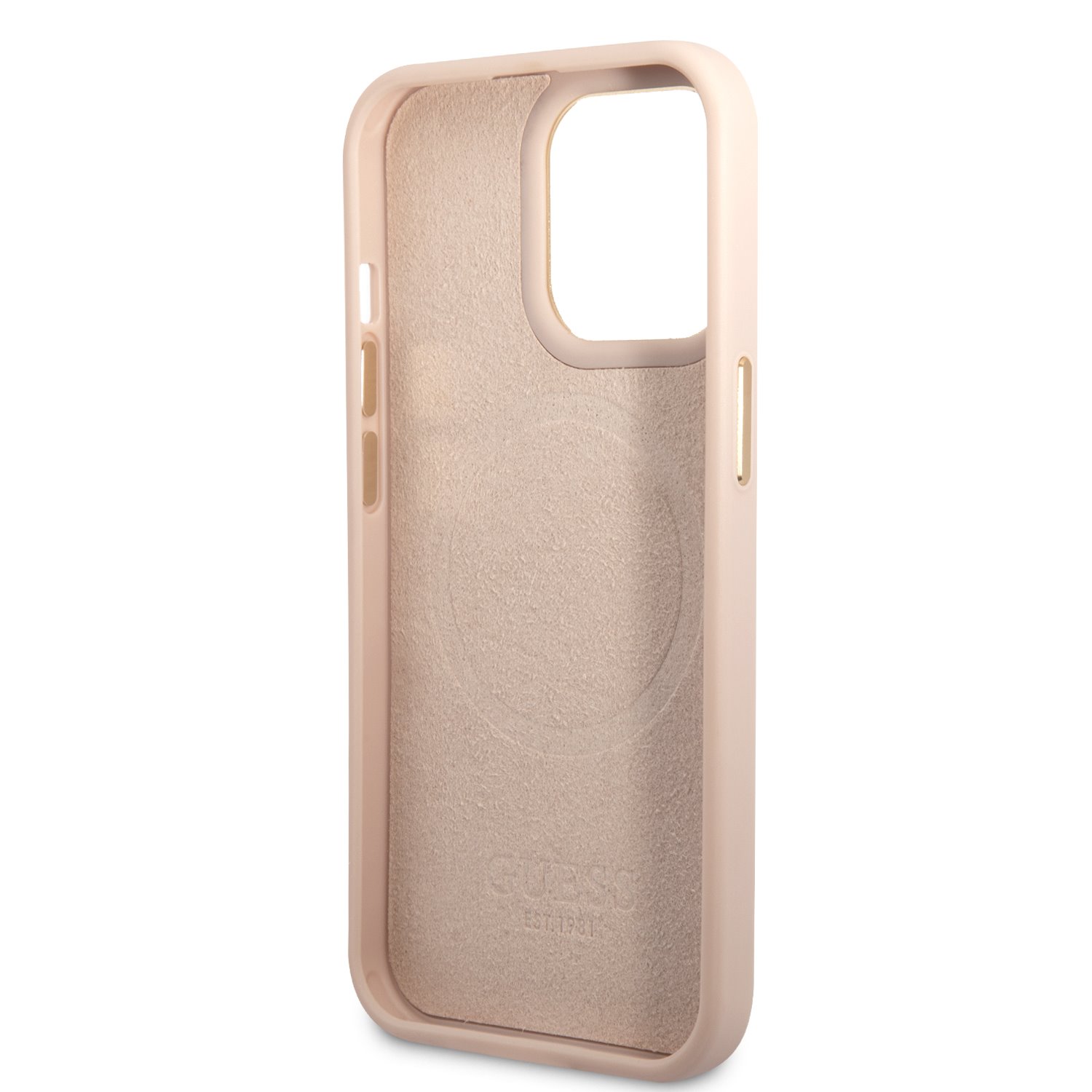 Zadný kryt Guess PU 4G MagSafe pre Apple iPhone 14 Pro Max, ružová