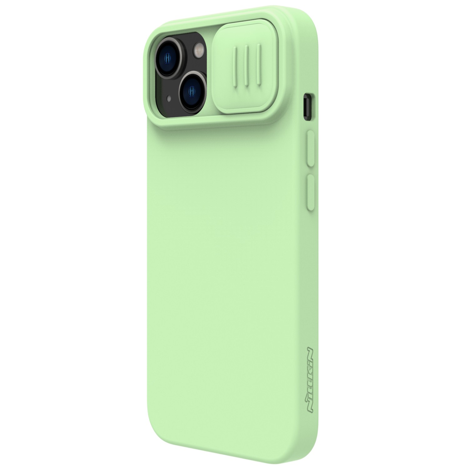Silikónový kryt Nillkin CamShield Silky pre Apple iPhone 14 Plus, zelená