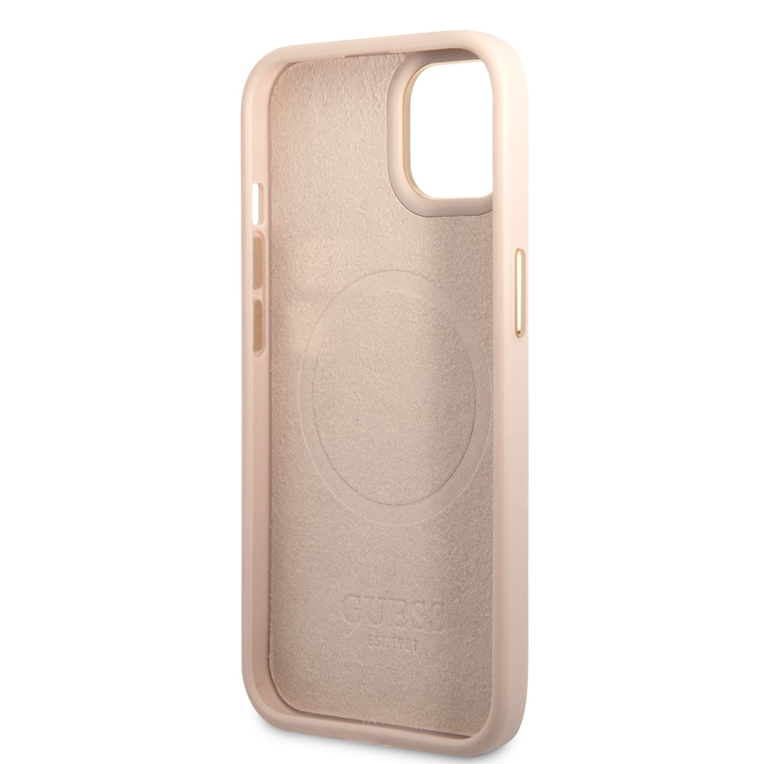 Zadný kryt Guess PU 4G MagSafe pre Apple iPhone 14 Plus, ružová