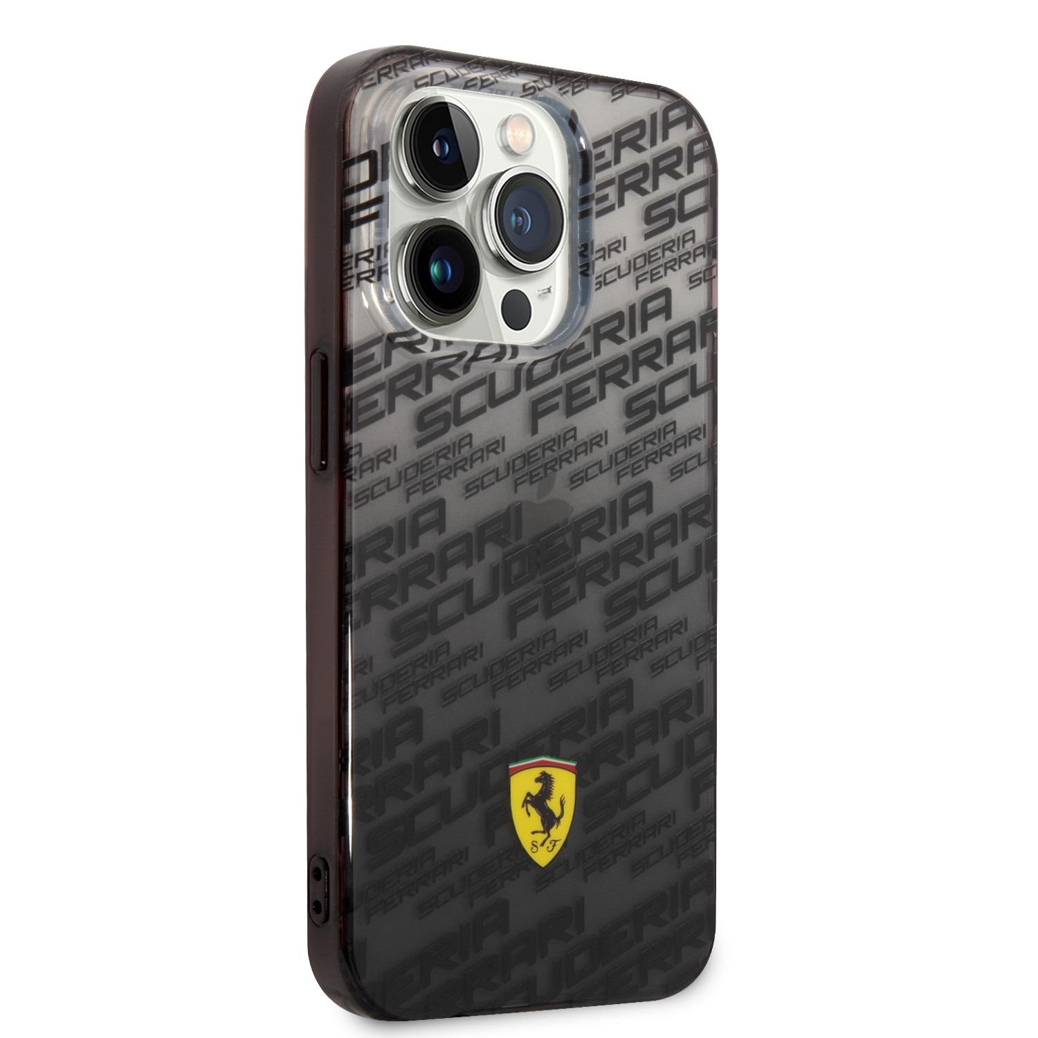 Zadný kryt Ferrari Gradient Allover pre Apple iPhone 14 Pro, čierna