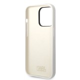 Silikónové puzdro Karl Lagerfeld and Choupette Liquid Silicone pre Apple iPhone 14 Pro, biela