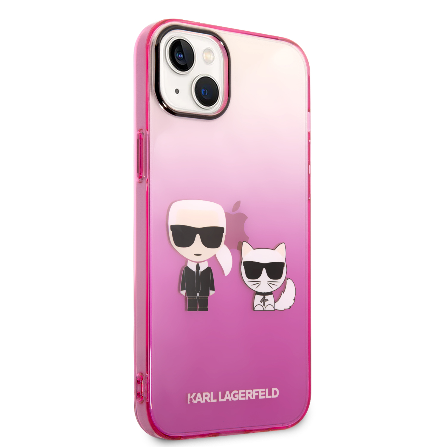 Zadný Kryt Karl Lagerfeld Gradient Karl and Choupette pre Apple iPhone 14 Plus, ružová