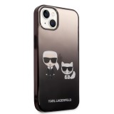 Zadný Kryt Karl Lagerfeld Gradient Karl and Choupette pre Apple iPhone 14 Plus, čierna