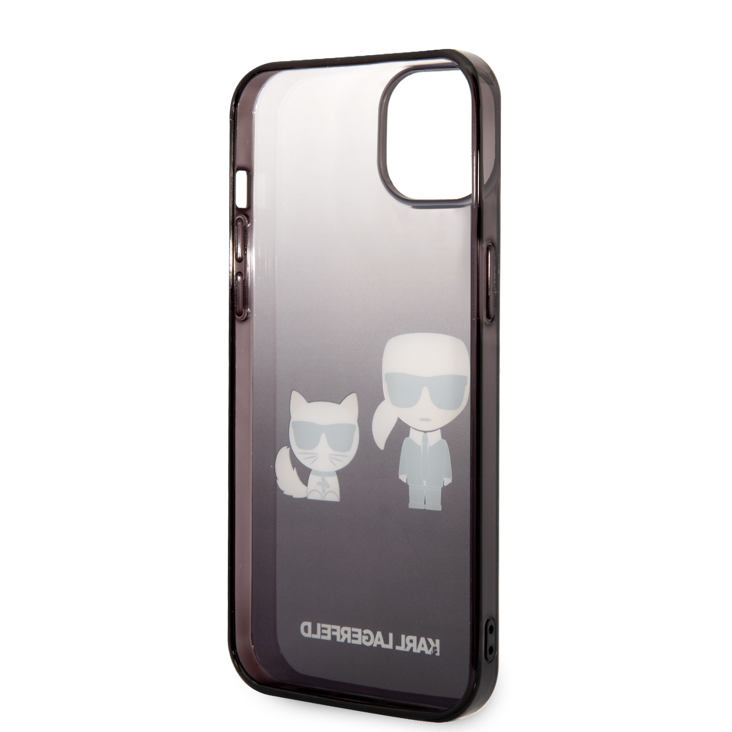 Zadný Kryt Karl Lagerfeld Gradient Karl and Choupette pre Apple iPhone 14 Plus, čierna
