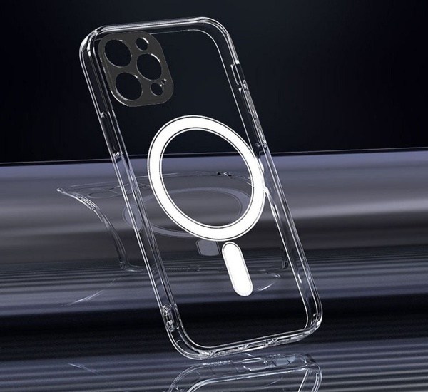 Ochranný silikónový kryt Mag Cover pre Apple iPhone 14 Pro, číra