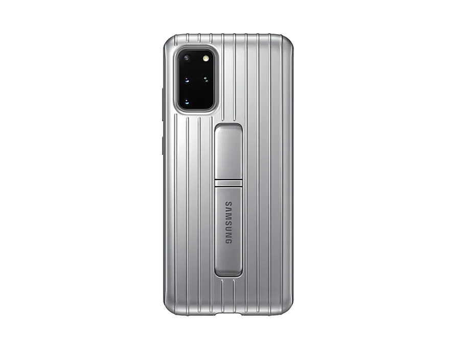Zadný kryt Protective Standing Cover pre Samsung Galaxy S20+, silver