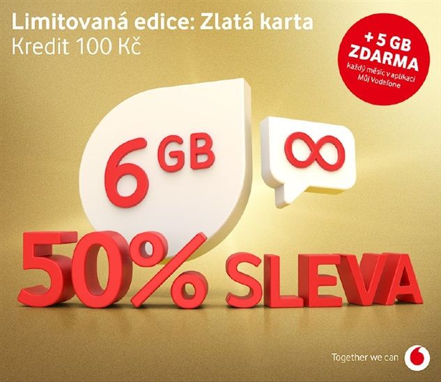 Limitovaná edice Zlatá karta Vodafone