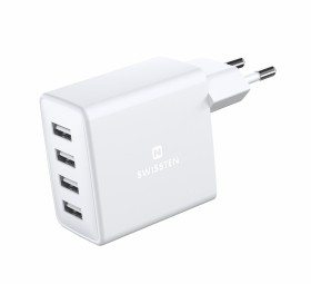 SWISSTEN SIEŤOVÝ ADAPTÉR 4x USB 4A 20W BIELÝ